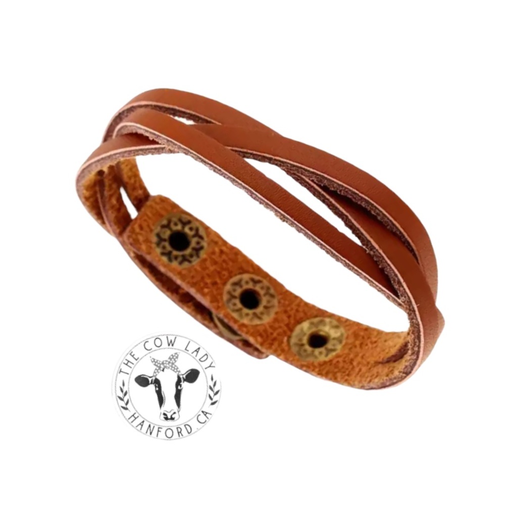 Genuine Leather Braided Cuff Bracelet Country NEW